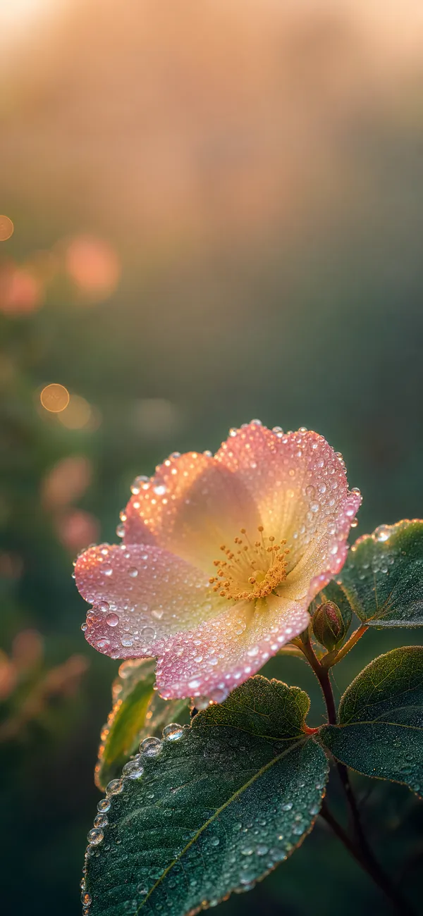 이슬 맺힌 잎결